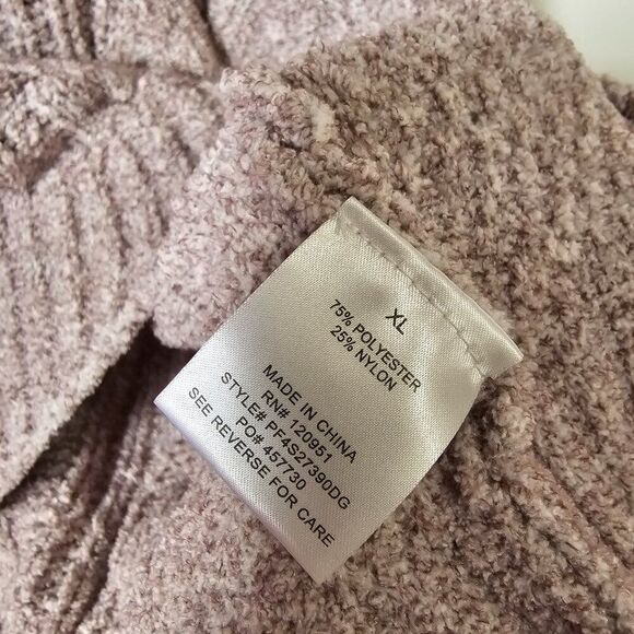 NEW PINK ROSE CABLE KNIT CHENILLE MOCK NECK SWEATER SIZE XL - Picture 14 of 16